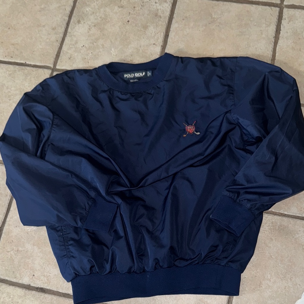 Vintage Polo Ralph Lauren Navy Blue Golf Windbreaker